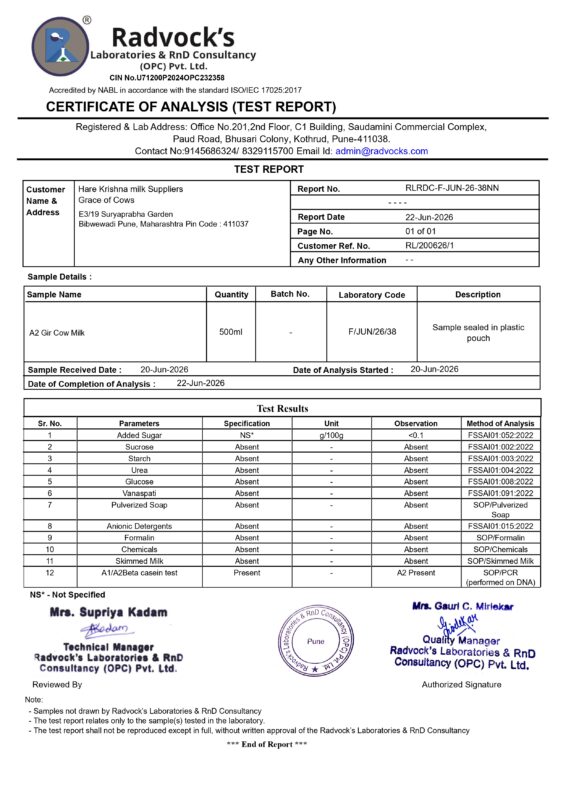 A2 Milk - Lab Report